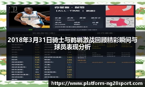 2018年3月31日骑士与鹈鹕激战回顾精彩瞬间与球员表现分析